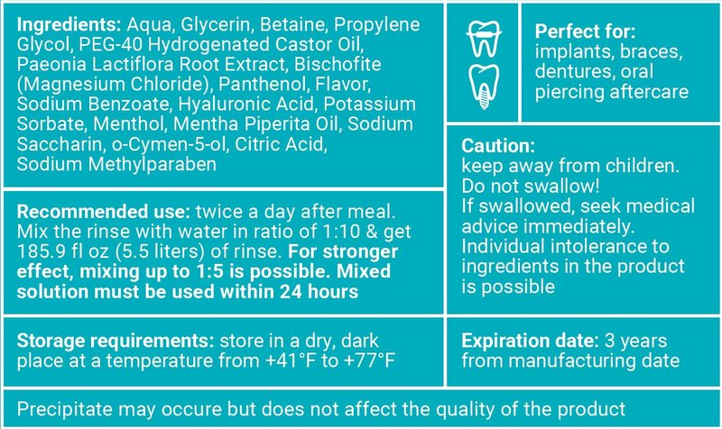 WATER DENT Water Flosser Rinse, Solution, Additive & Mouthwash for Dry Mouth – Compatible with Waterpik & All Oral Irrigators, with Hyaluronic Acid, Alcohol & Fluoride Free, Fruit Mint, 16.9 fl oz