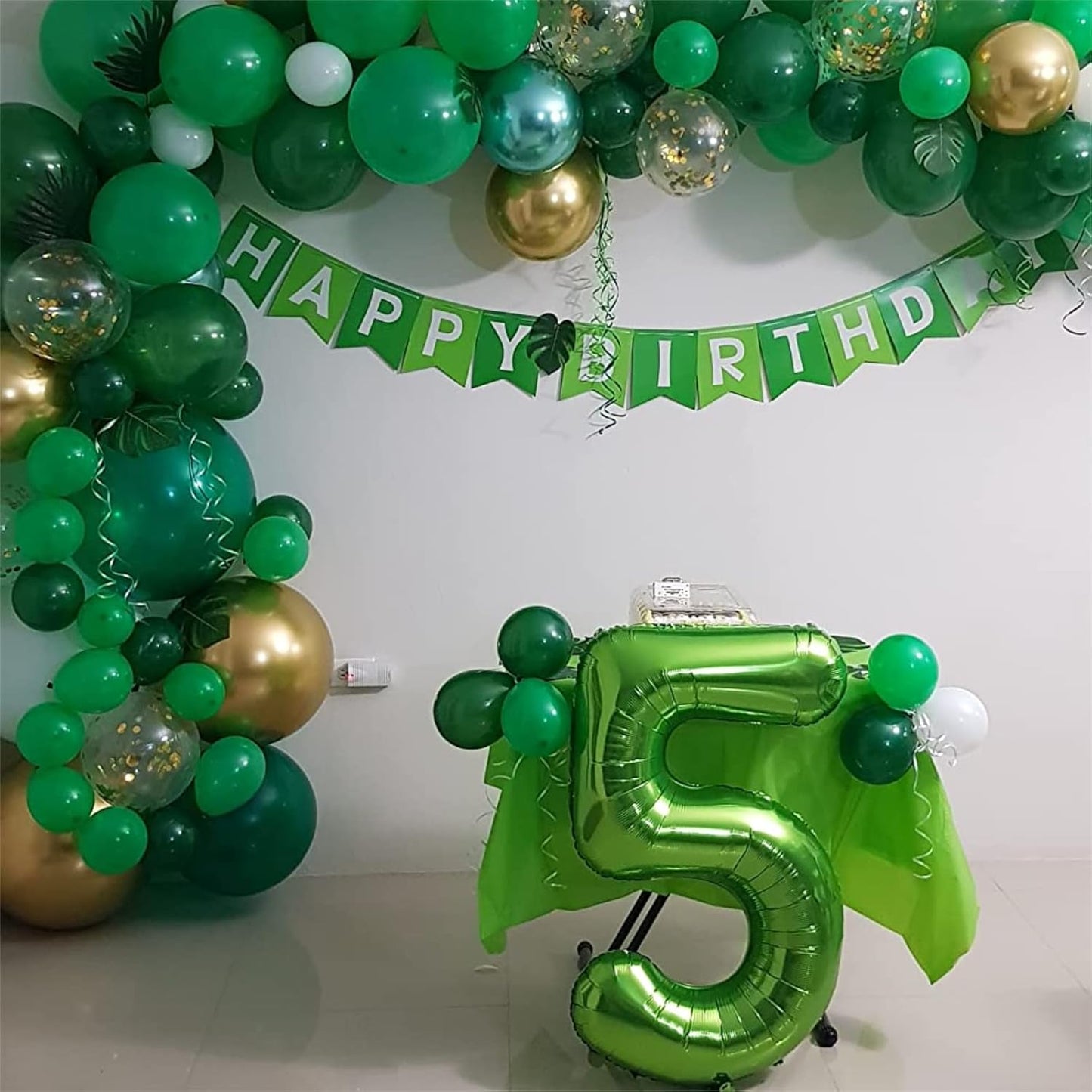 Skiennix 40-Inch Green Number 3 Balloons - Self-Inflating Foil Mylar for Birthday Parties & Anniversaries