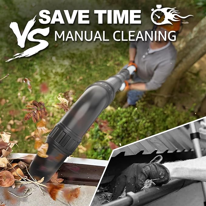 Sealegend Gutter Cleaning Attachment Kit Compatible with EGO 530CFM, 580CFM, 575CFM, 650CFM, 615CFM, LBX6000 Leaf Blowers 360Â° Rotation Nozzle, Extends Up to 8.3FT from The Ground
