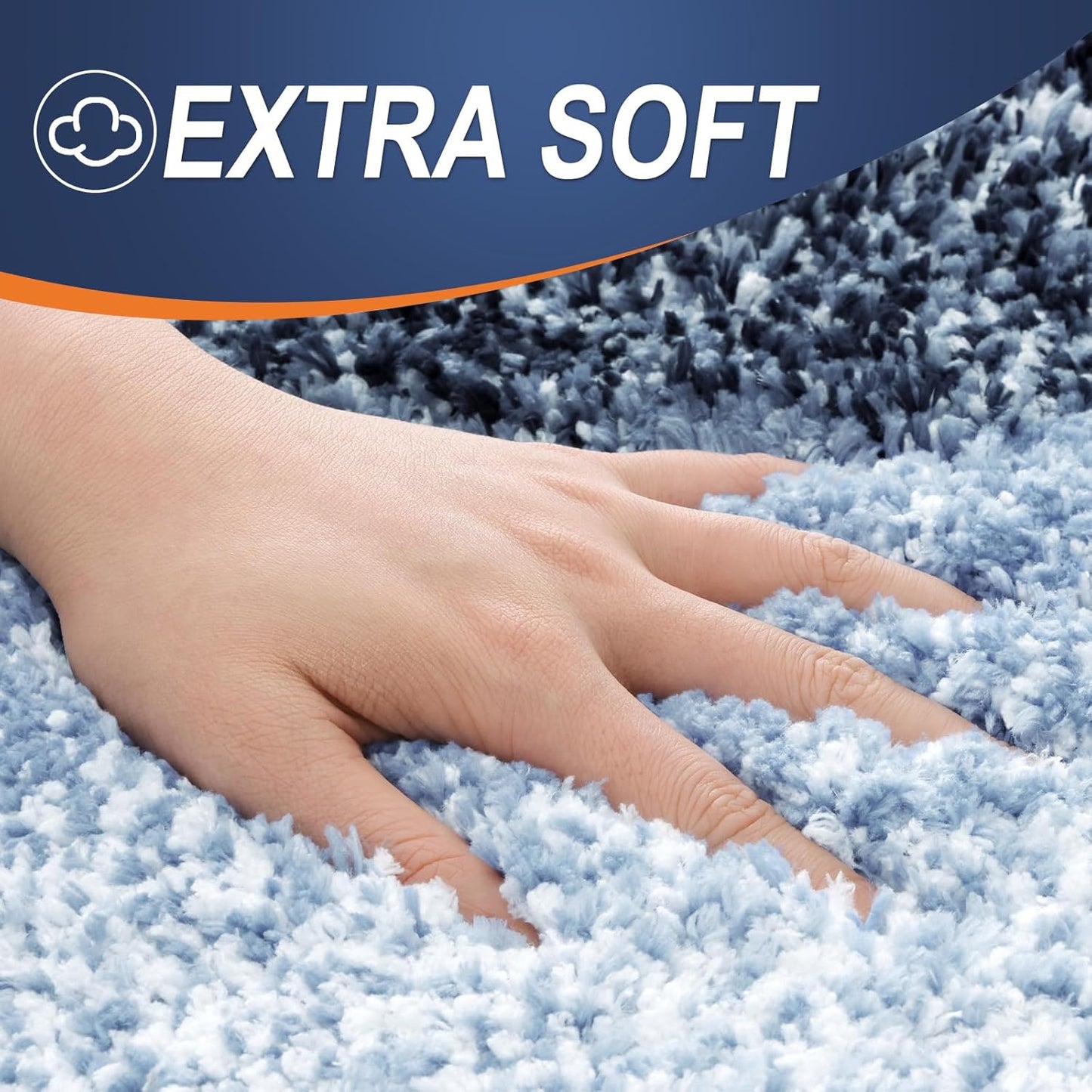 OLANLY Bathroom Rugs - Extra Soft Microfiber Mat with Rubber Backing | Quick Dry, Machine Washable, 24x16 Navy Blue