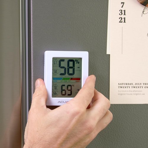AcuRite Humidity Meter - Digital Thermometer with Comfort Scale | Indoor Hygrometer, 3 x 2.5 Inches, White