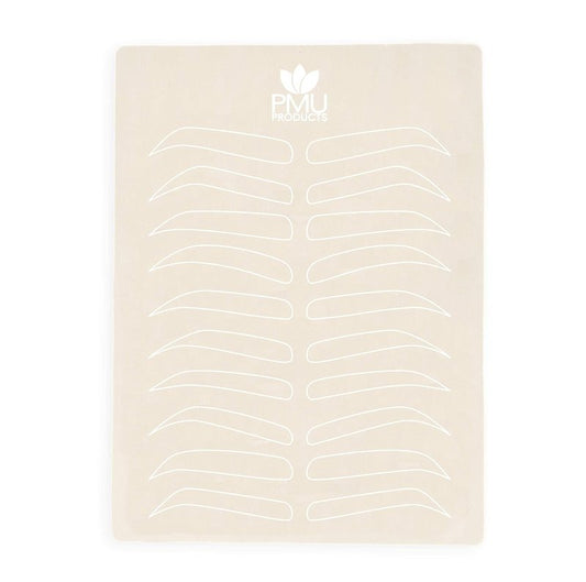 Microblading Practice Skin - Double-Sided Realistic Latex for Hairstroke Tattoo | Eyebrow Designs (White - 5)