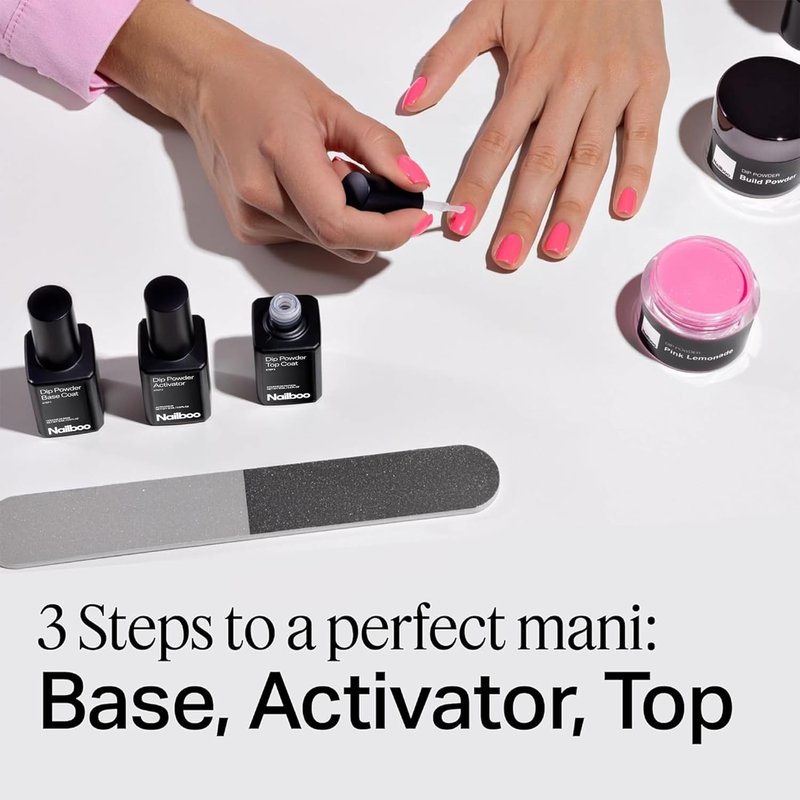 Nailboo Dip Powder Liquid Set - Premium DIY Manicure Kit with Top Coat, Base Coat & Activator | 0.5 Fl Oz (3 Pack)