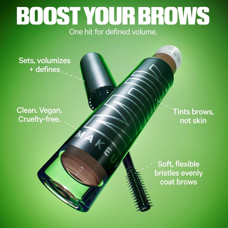 Milk Makeup KUSH High Roll Defining + Volumizing Brow Tint – Tubing Brow Gel Shapes, Volumizes + Sets Eyebrows Up to 24 Hours – Water Resistant, Smudge-Proof, Clean – Grind (Dark Brown), 0.16oz