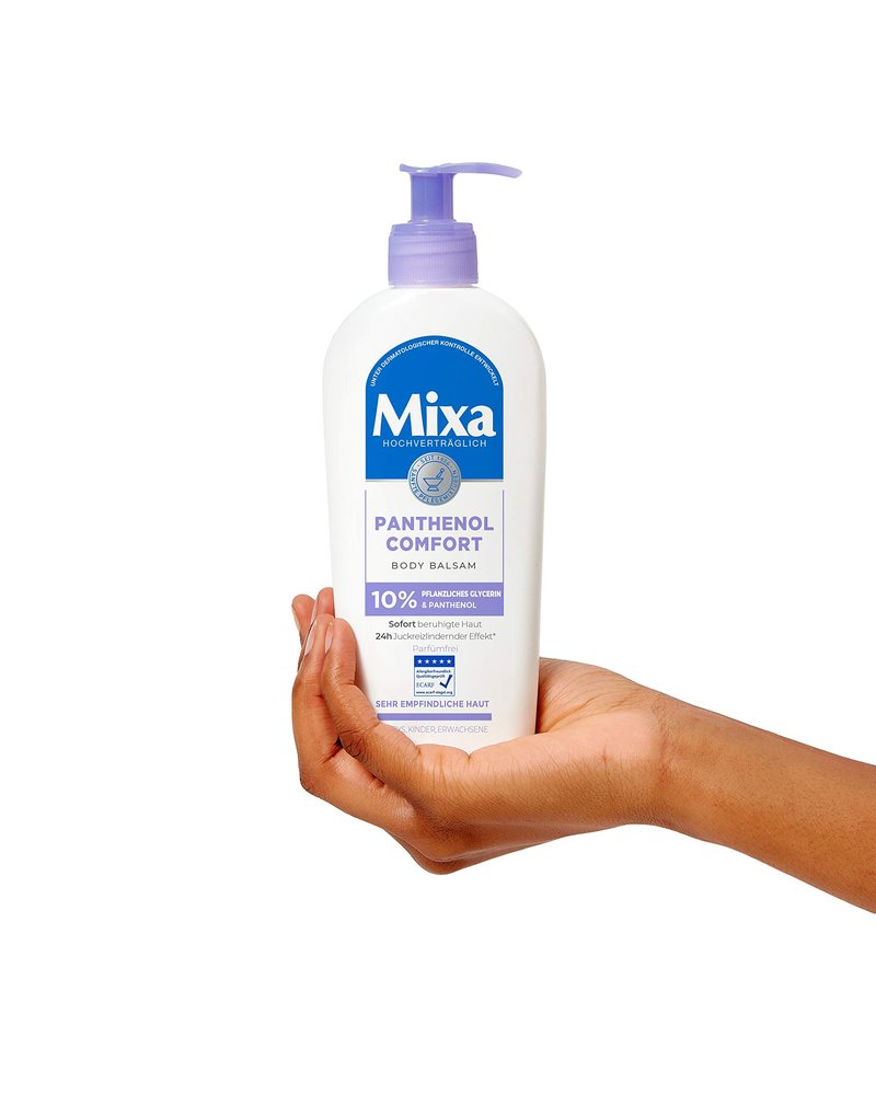 Mixa Panthenol Comfort Body Balm Itch Relief and Soothing Balm with Panthenol and Vegetable Glycerine for Sensitive Skin 250ml