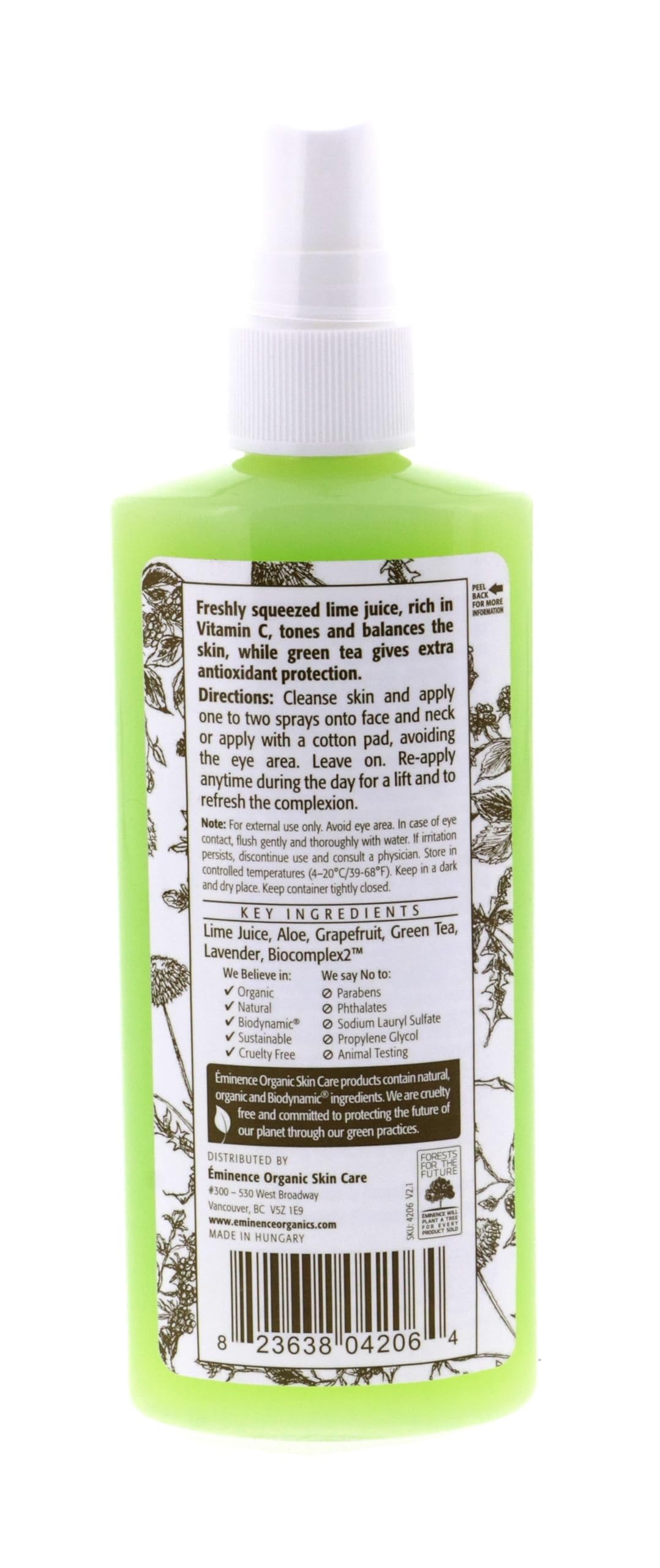 Eminence Refresh Tonique, Lime, 4.2 Ounce