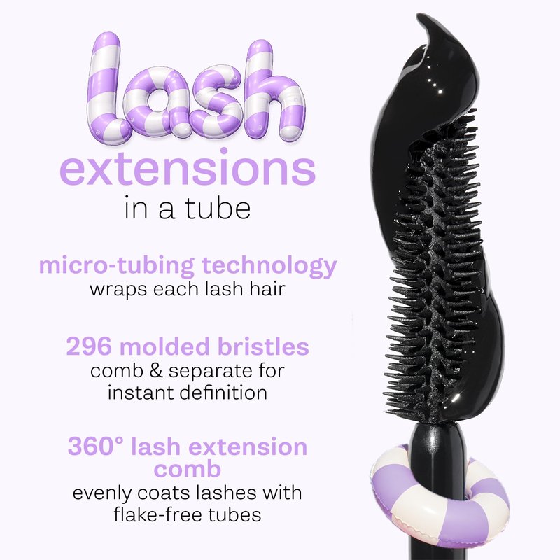 tarte tartelette tubing mascara – Lash Extensions in a Tube, Easy-to-Remove Eye Makeup, Clinically Proven to Volumize & Curl, 24Hr Smudge-Proof Longwear, Vegan & Cruelty-Free, travel size, brown