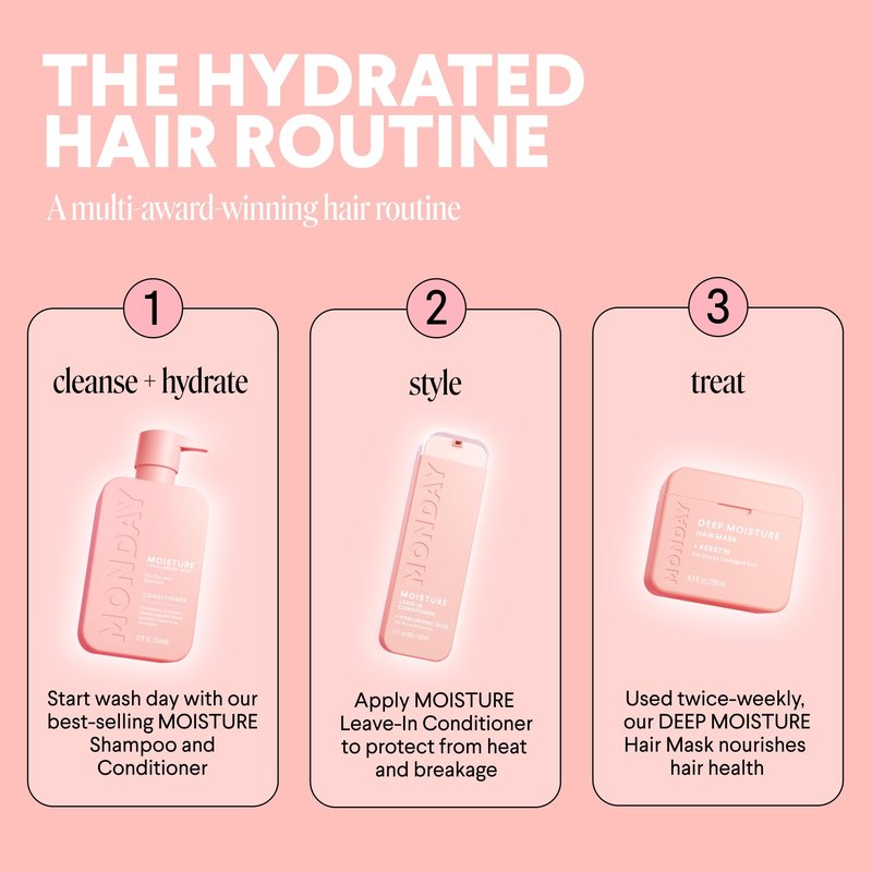 MONDAY HAIRCARE MOISTURE Conditioner with Hyaluronic Acid, Coconut Oil & Shea Butter for Dry & Dull Hair 354 mL