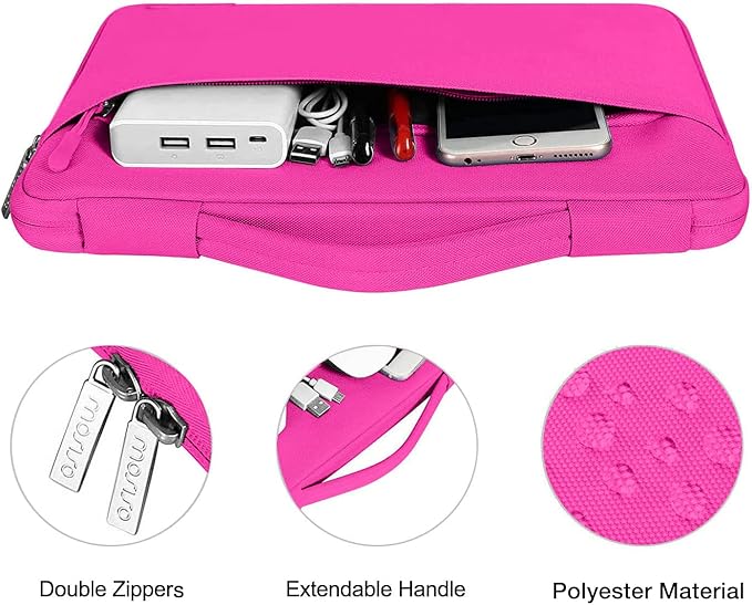 MOSISO Compatible with MacBook Air 13 inch Case M5 2026 M4 2025 M3 M2 2024-2022 A3449 A3240 A3113 A2681,Hard Shell&Sleeve Bag&Keyboard Skin&Webcam Cover&ScreenFilm for MacBook Air 13.6, Bright Rose
