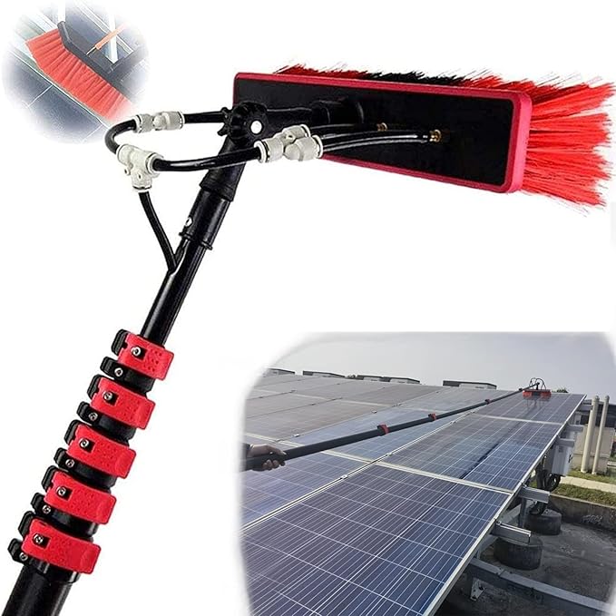 Photovoltaic Panel Cleaning, Window Cleaning Pole, 3.6-10.8M Water Fed Telescopic Brush, Extendable Cleaner Conservatory Roof Cleaning Tools,Cleaning Photovoltaic,7.2m