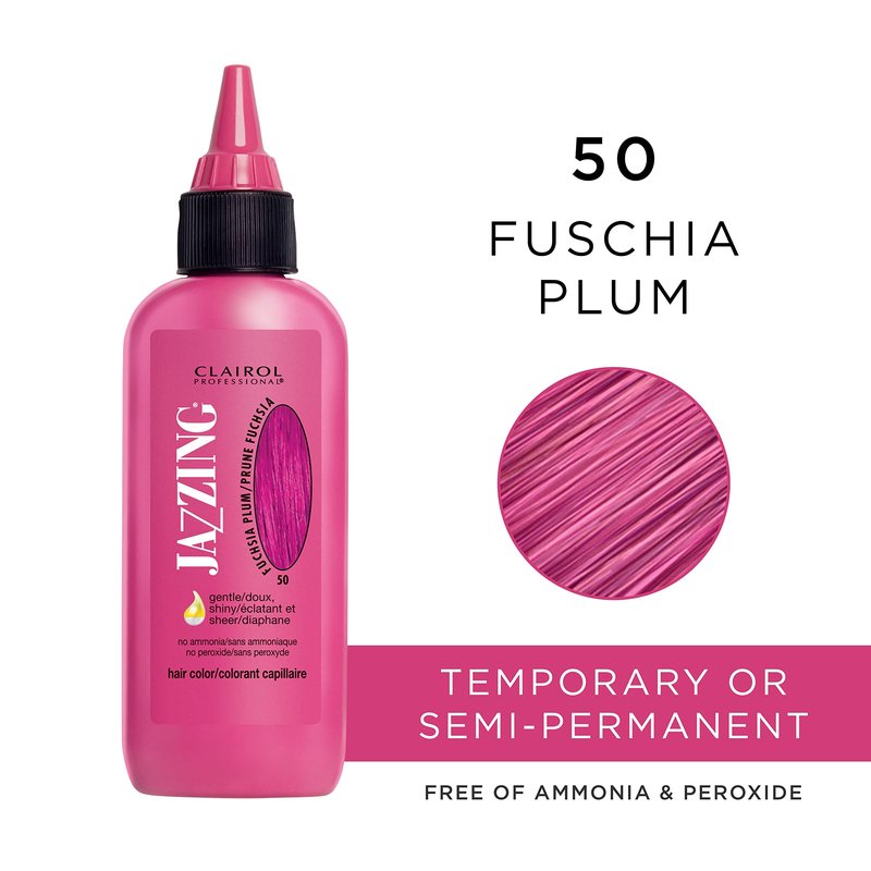 Clairol Professional Jazzing Semi-Permanent Hair Color, No.050 Fuschia Plum, 3 Fl Oz