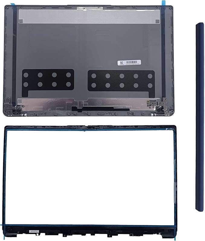 Lyinsen Replacement Laptop LCD Cover Back Rear Top Lid Bezel Hinges with Hinge Cover for Lenovo IdeaPad 1 15ADA7 1 15AMN7 5CB1F36621 5B30S19034 5H50S29036 5CB1F36618 Silver