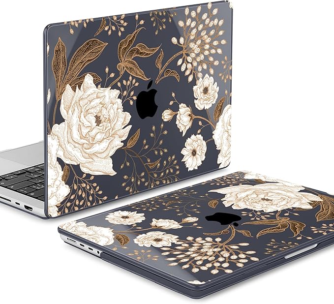Mektron Case for 2026 M5 MacBook Pro 16 inch A3429 A3428 M4 A3403 A3186 M3 A2991 M2 A2780 M1 A2485 (2021-2025) Pro/Max with Liquid Retina XDR, Hard Shell Plastic Laptop Cover, Peonies Roses
