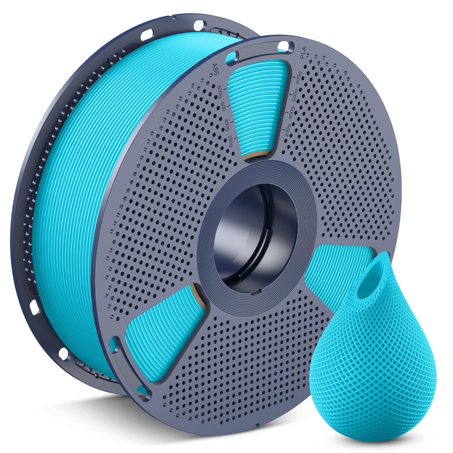 SUNLU 3D Printer Filament PETG Filament 1.75mm, Less Stringing Good Layer Adhesion High Toughness, PETG Filament 1.75 ±0.02mm, 1kg Spool(2.2lbs), Cyan