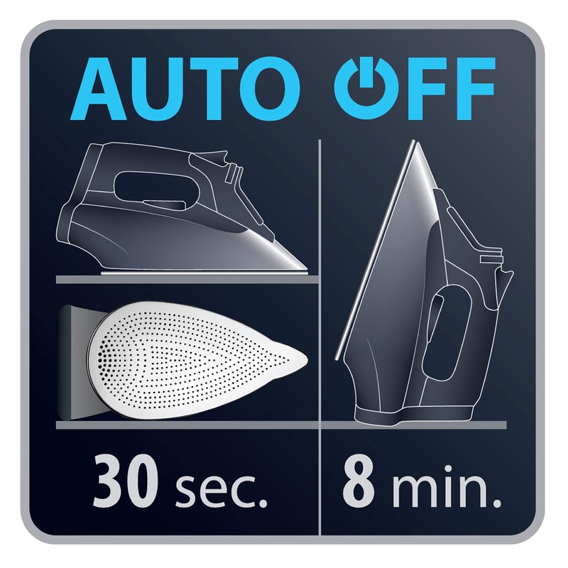 Rowenta Micro Steam Stainless Steel Soleplate Steam Iron for Clothes 400 Microsteam Holes, Cotton, Wool, Poly, Silk, Linen, Nylon 1700 Watts Portable, Ironing, Fabric Steamer, Garment Steamer DW5080