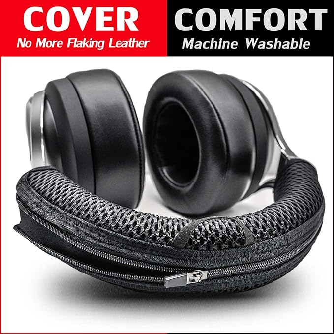 DIMOST Protective Headband Cover for ATH M Series & Virtuoso - Compatible with Virtuoso XT, SE, Wireless, M50X, M50XBT, M50, M40X & More (Black Breathable Mesh Fabric)