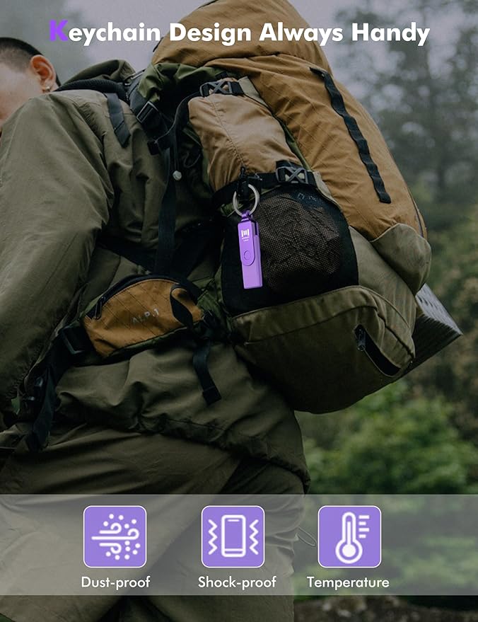 MOSDART 128GB Dual USB C 3.2 Flash Drive, Up to 150MB/S Type C Thumb Drive with Keychain and LED Light, exFAT Memory Stick for iPhone 15,16 and 17, iPad, Android Phone, MacBook, Laptop, Purple