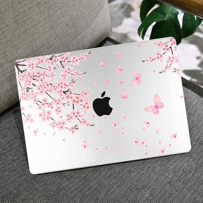MEEgoodo Case for M5/M4/M3/M2 MacBook Air 13 inch Case 2026 2025 2024 2022, Fit Model A3449/A3240/A3113/A2681, Laptop Hard Shell Compatible with MacBook Air 13.6-inch, Cherry Blossoms