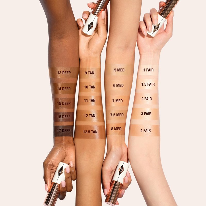 Charlotte Tilbury Unreal Skin Tint & Sheer Glow Hydrating Foundation Stick - Cream Foundation Makeup with Sheer-to-Light Coverage & a Buildable Formula - Blurring, Smoothing & Nourishing - 16 Deep