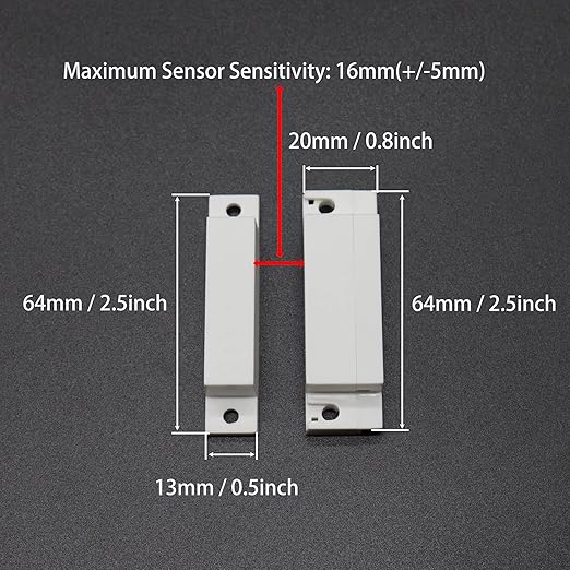 VictorsHome Magnetic Reed Switch NC NO COM Surface Mount Wired Door Window Contact Sensor with Cover for Home Security and Burglar Alarm Systems MC-31 5pcs