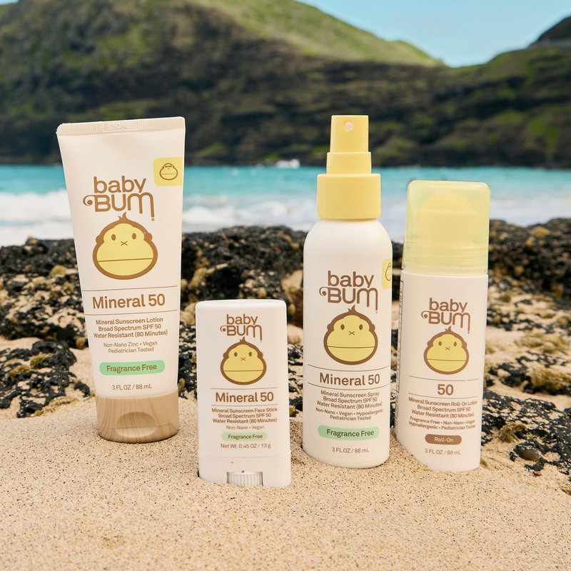 Sun Bum Baby Mineral Sunscreen Lotion | SPF 50 | UVA, UVB Face and Body Protection | Fragrance Free Safe for Sensitive Skin | Travel Size | 3 Ounce | Pack of 2
