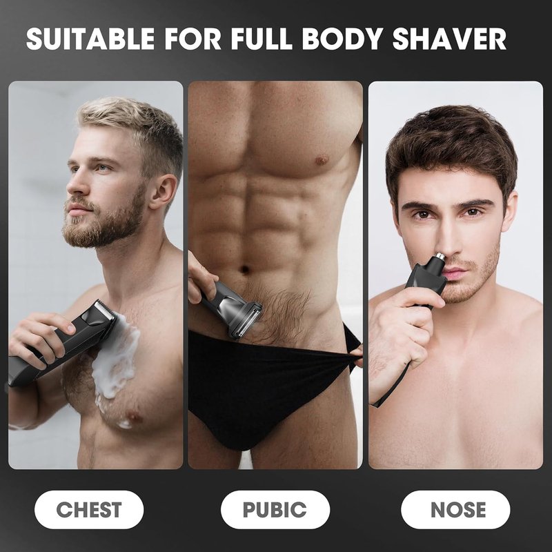 Manscape Body Trimmer for Men - Electric Grooming Kit for Smooth Shaving | IPX7 Waterproof, Bald Head & Body Shaver