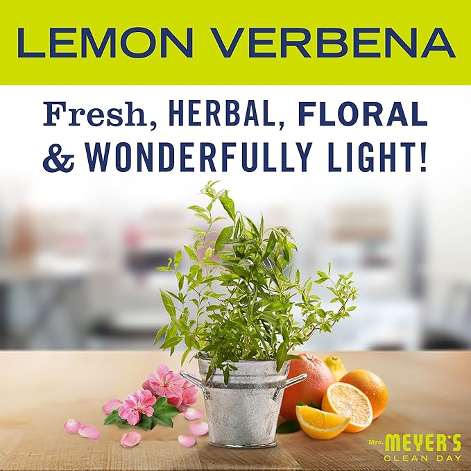 MRS. MEYER'S CLEAN DAY Multi-Surface Everyday Cleaner, Lemon Verbena Scent, 16 Fl Oz Bottle - 3 Pack