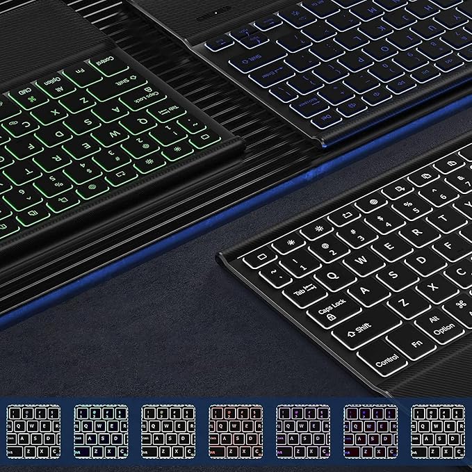Sahara Navigate Series Bluetooth Keyboard Case with Track Pad for iPad Pro 11" (M4 2024/M5 2025), Black, (TB00402)