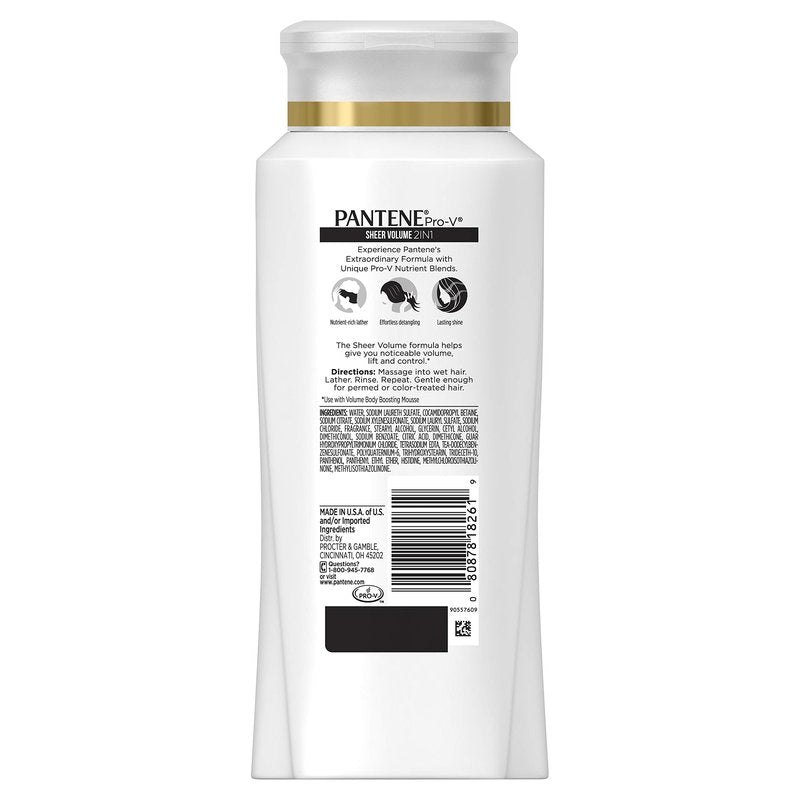 Pantene Pro-V Sheer Volume 2 in 1 Shampoo & Conditioner, 20.1 fl oz