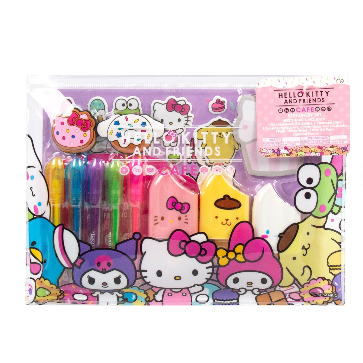 Horizon Group USA Hello Kitty & Friends Stationary Set, Cute School and Office Supplies, Sanrio Accessories, Kawaii Notebook, Squishy Stickers