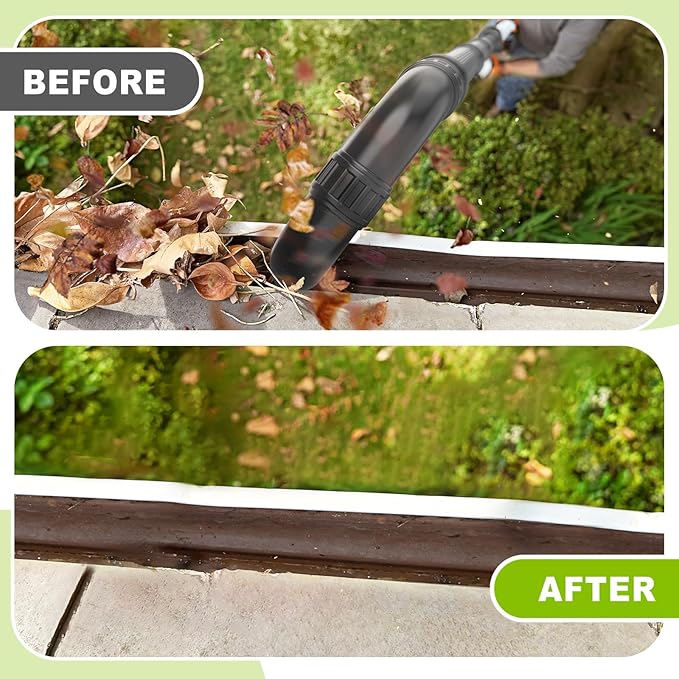 Sealegend Gutter Cleaning Attachment Kit Compatible with EGO 530CFM, 580CFM, 575CFM, 650CFM, 615CFM, LBX6000 Leaf Blowers 360Â° Rotation Nozzle, Extends Up to 8.3FT from The Ground
