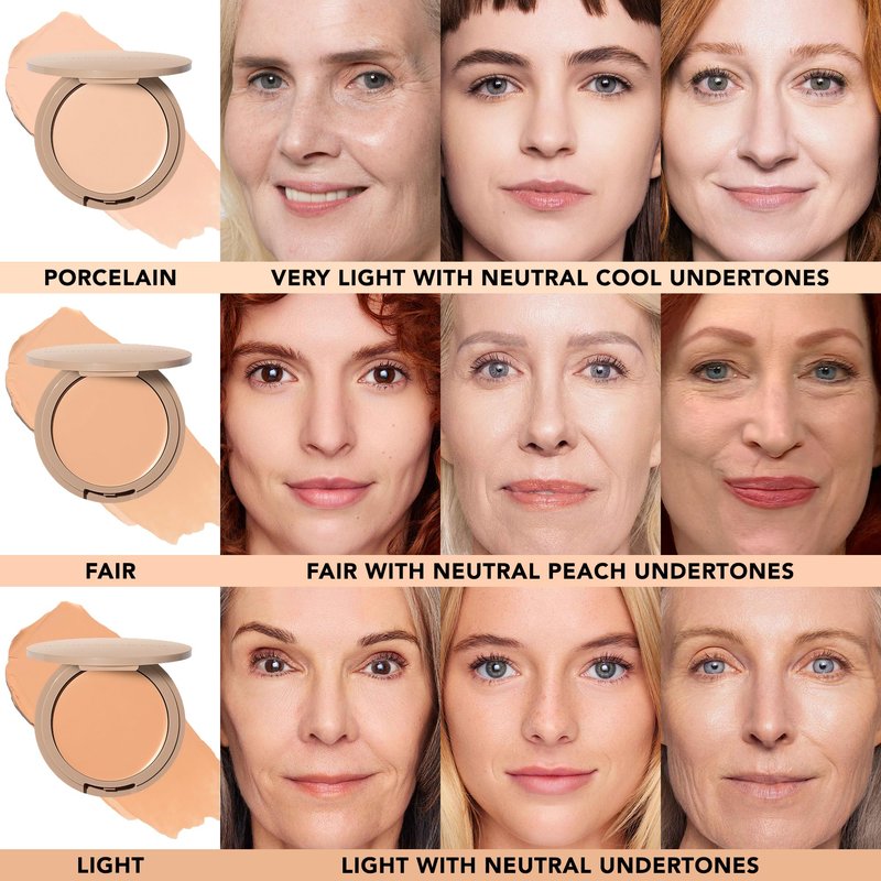 No Makeup Makeup Foundation + Brush Duo, Cream-Balm Formula Conceals, Corrects and Camouflages with Skin-Tone Adaptive Flexshade Technology, Buildable, Long-Lasting, Cruelty-Free, Vegan, Light