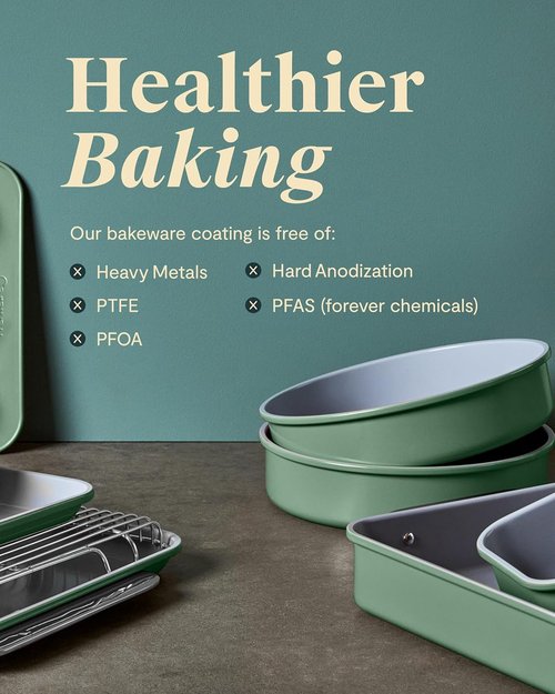 Caraway Non-Stick Ceramic Baking Sheet | Naturally Slick & Non-Toxic | Medium 15" x 10" - Black