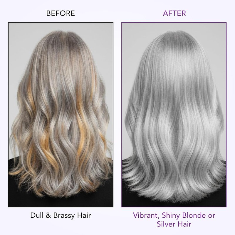 Botanic Hearth Purple Shampoo & Conditioner Set - Enhances Blonde, Silver & Gray Hair | Sulfate & Paraben Free, 16 Fl Oz Each