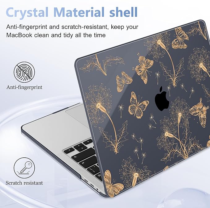 Lepeoac for MacBook Pro 16 inch Case 2019 2020 Release Model A2141, Plastic Hard Shell Cover with Keyboard Cover for MacBook Pro 16 inch with Touch Bar & Touch ID - Butterflies