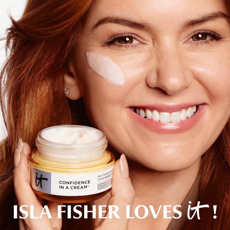 IT Cosmetics Confidence in a Cream - Anti Aging Face Moisturizer, Visibly Reduces Fine Lines & Wrinkles, Up To 48H Hydration, Repairs Skin Barrier, Squalane & Ceramides - 2 fl oz