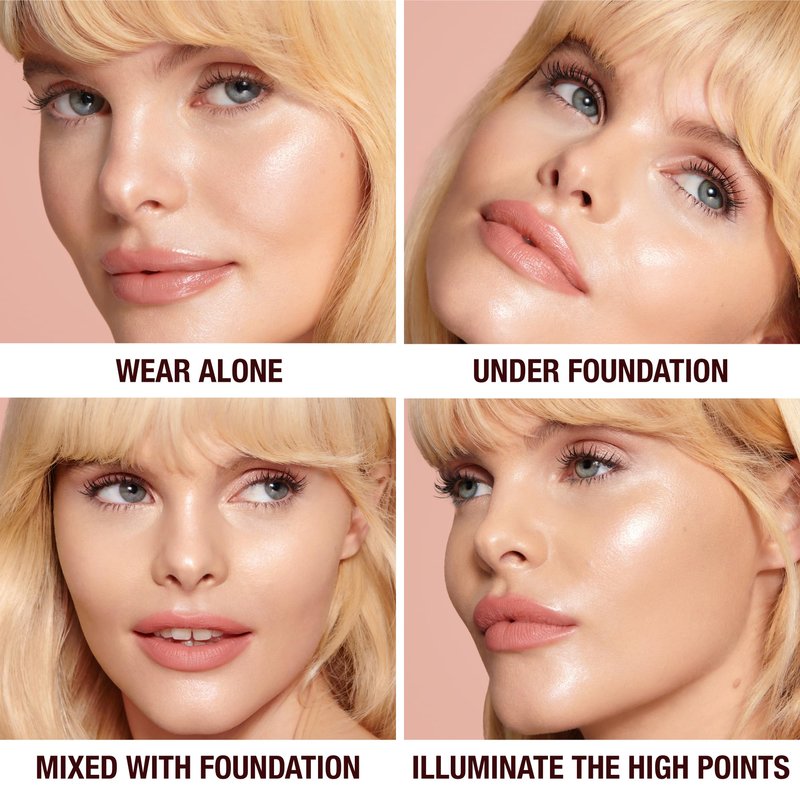 Charlotte Tilbury Hollywood Flawless Filter - Multi‑Use Makeup Primer, Complexion Booster & Illuminating Liquid Highlighter with Sheer Coverage - Smooths & Blurs Skin - 4 Medium