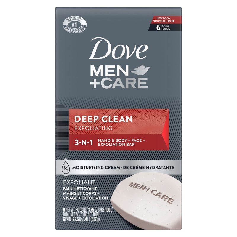 DOVE MEN + CARE Hair Paste (Pack of 3) and Body Soap (Pack of 6) Bundle