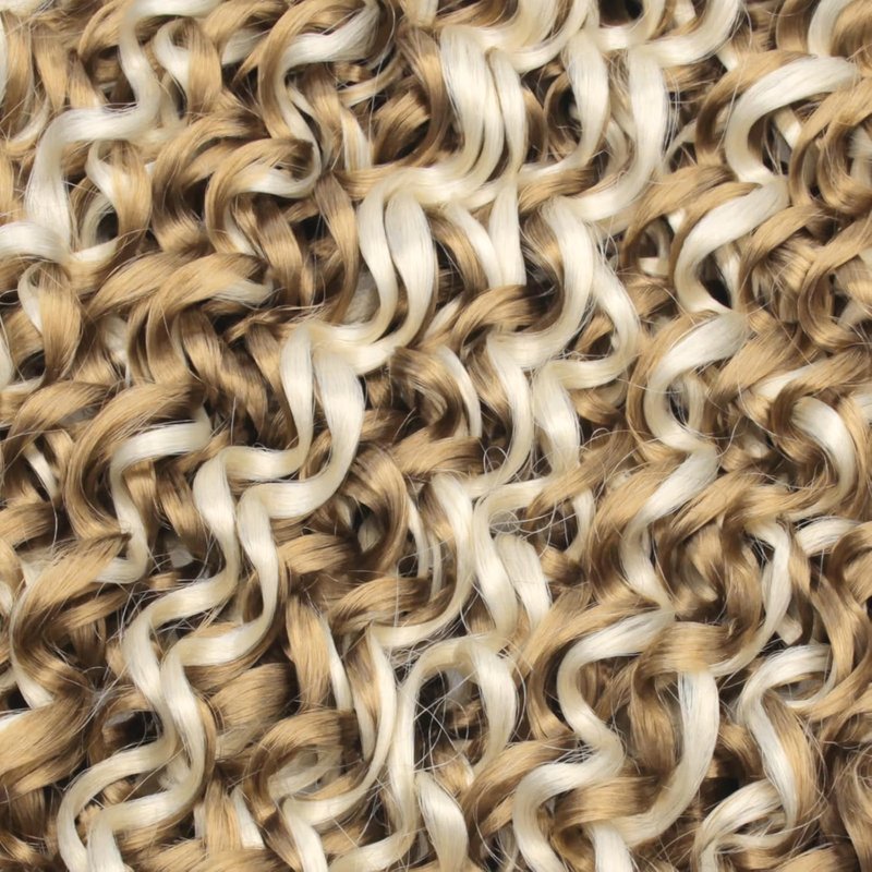 GoGo Curl Crochet Hair - Blonde Water Wave Synthetic Braiding Extensions | 18 Inch, 7 Packs, P27/613