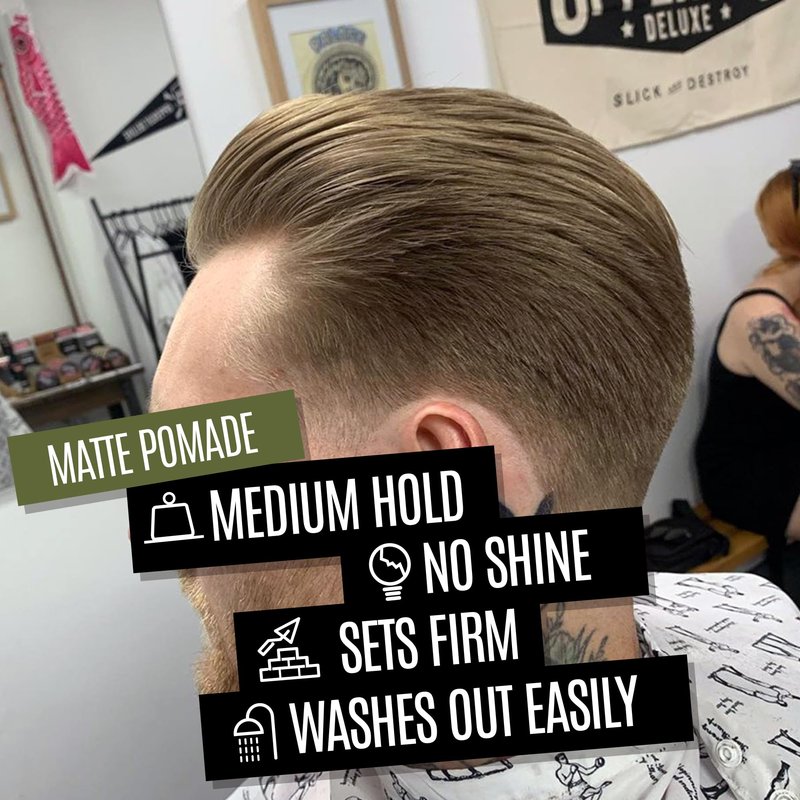 UPPERCUT DELUXE Matte Pomade for Men – Medium Hold, No Shine, Water-Based Hair Styling Cream, Easy Wash Out, Natural Matte Finish, 10.5 oz / 300 g