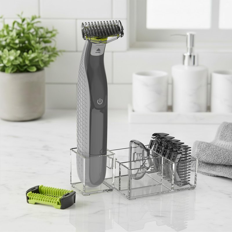 KIONCARE Guards Kit Plus for Philips Norelco OneBlade, 1-6mm Guide Combs, Replacement Body Comb, Protective Cap and Organizer Stand