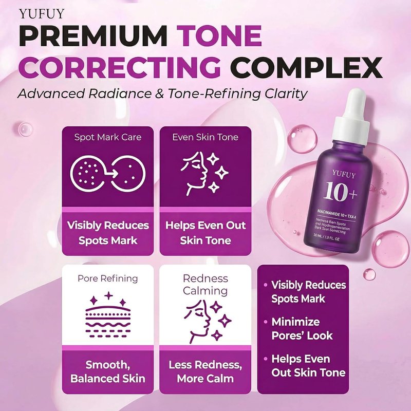 Niacinamide 10% & TXA 4% Serum - Korean Dark Spot Corrector for Glass Skin | Pore Care for Sensitive Skin (30ml)
