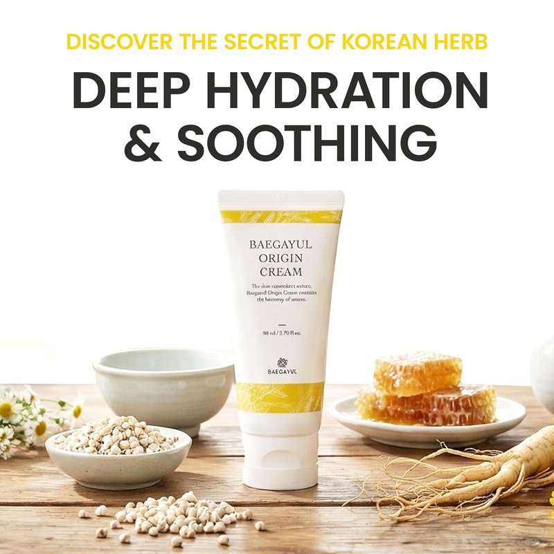 ORIGIN Face Moisturizer Cream - Korean Daily Hydrating Cream with Propolis & Coix Seed Extract | Soothes Dry, Sensitive Skin [2.71 fl oz]