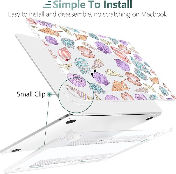 TWOLSKOO for MacBook Air 15 inch Case 2026 2025 2024 2023 Release M5 A3448 M4 A3241 M3 A3114 M2 A2941, Plastic Hard Shell & Screen Protector & Keyboard Cover & Type C Adapter, Colorful Shells