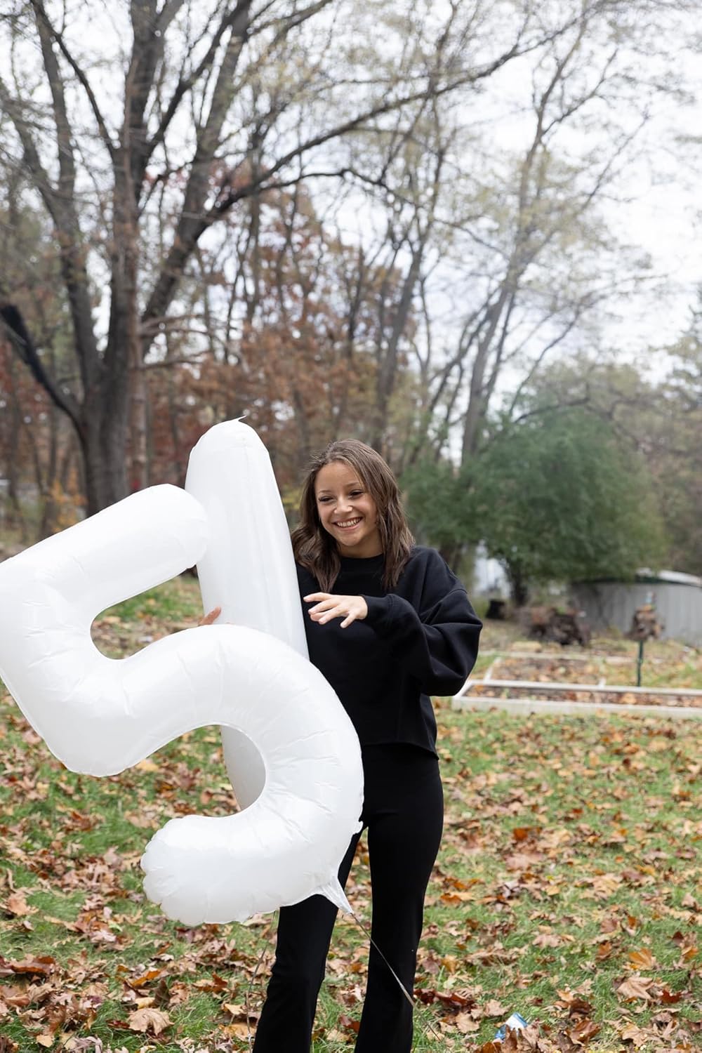Number 15 Balloon by [Brand Name] - 40-Inch White Birthday Decoration for 15th Party Supplies