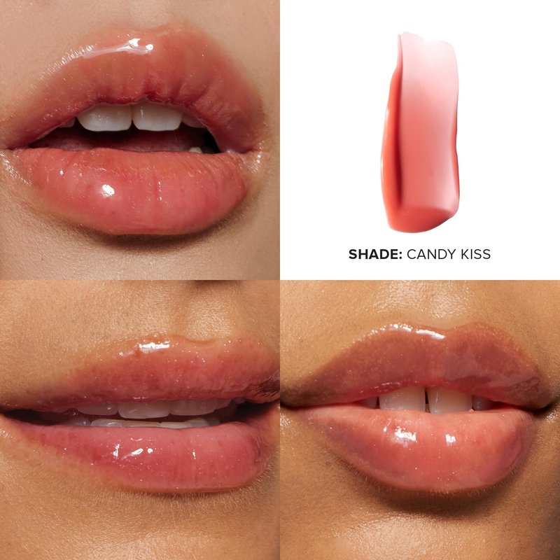 Nudestix Hydrating Peptide Lip Butter – Glossy Lip Balm with Avocado, Shea Butter & 2% Peptides for Hydration & Plumping | Clean, Vegan & Cruelty-Free - Candy Kiss