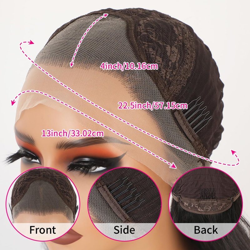 Missyvan Synthetic Lace Front Wig - Glueless Long Wavy Curly Black Hair | 30-Inch Natural Deep Wave