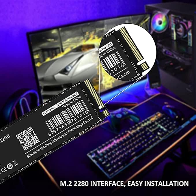 fanxiang S501 512GB NVMe SSD 3D NAND1.3 PCIe Gen3x4 M.2 2280 Internal Solid State Drive (Read/Write Speed up to 2,150/1,600 MB/s) Compatible with Laptop & PC Desktop