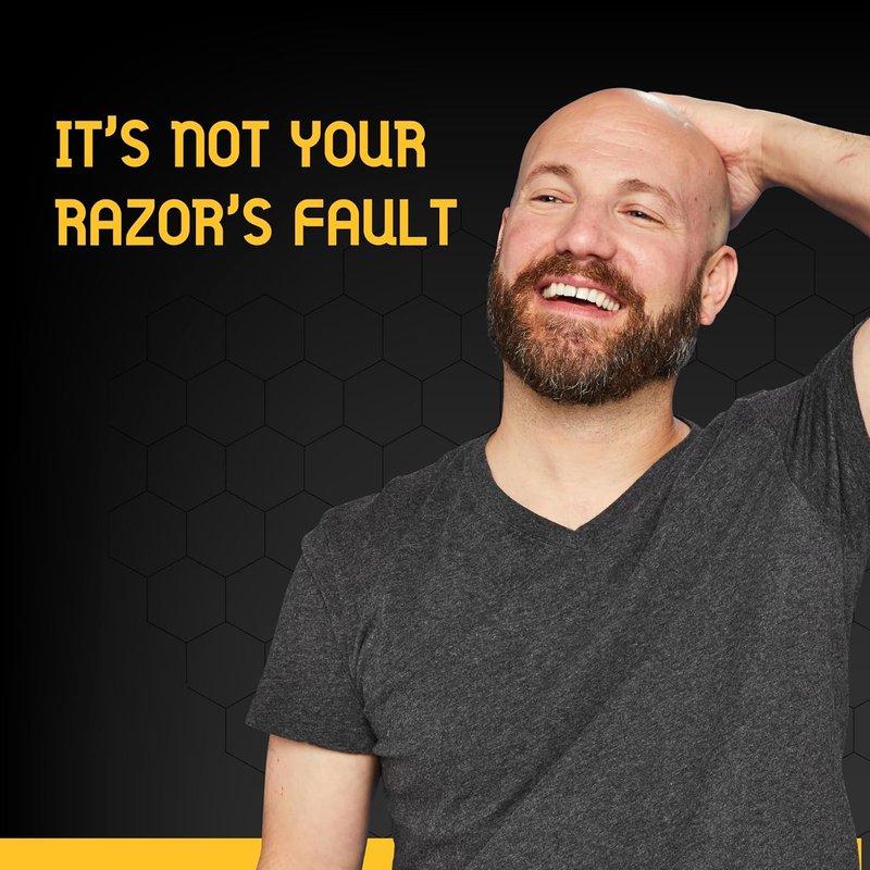 Bee Bald 4-Pack | Premium Shave Cream, Post-Shave Balm & SPF Moisturizer Set - Perfect for Smooth Skin