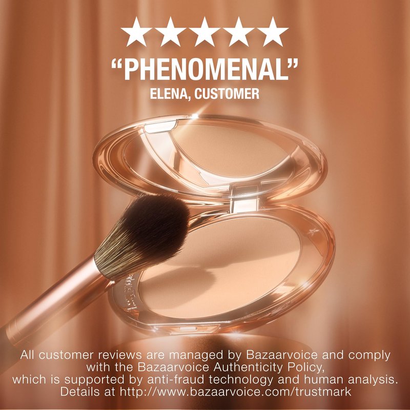 Charlotte Tilbury Airbrush Flawless Finish Setting Powder Refill - Pore-Blurring Pressed Powder for Face Makeup to Minimize Shine with a Soft-Focus Finish - 3 Tan